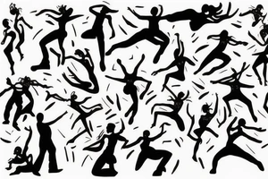 Someone dancing on a rave tattoo idea