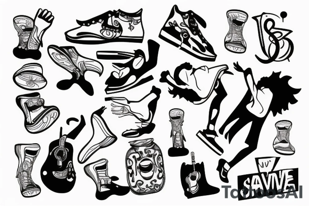 Someone dancing on a rave tattoo idea
