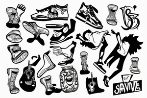 Someone dancing on a rave tattoo idea