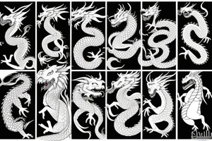 Dragon with number 24 tattoo idea