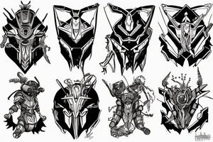 battle armor, fighting giant ants on a sand planet tattoo idea