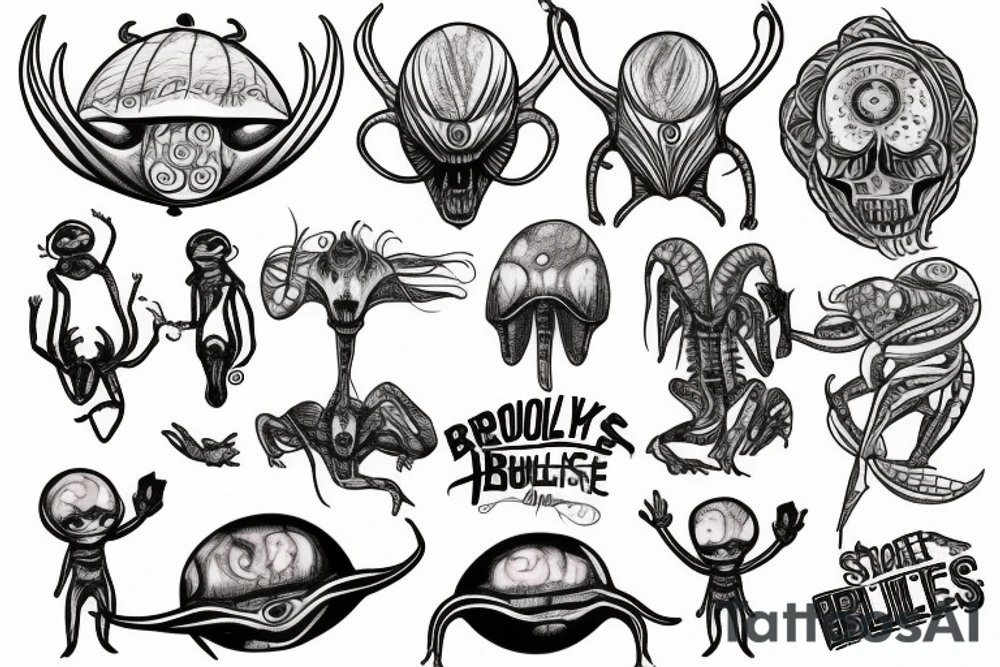 Brooklyn bridge aliens tattoo idea