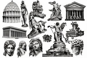 Rome statue tattoo idea