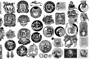 fools journey, circle tattoo idea