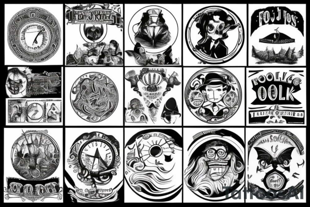 fools journey, circle tattoo idea