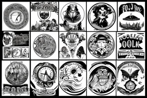 fools journey, circle tattoo idea