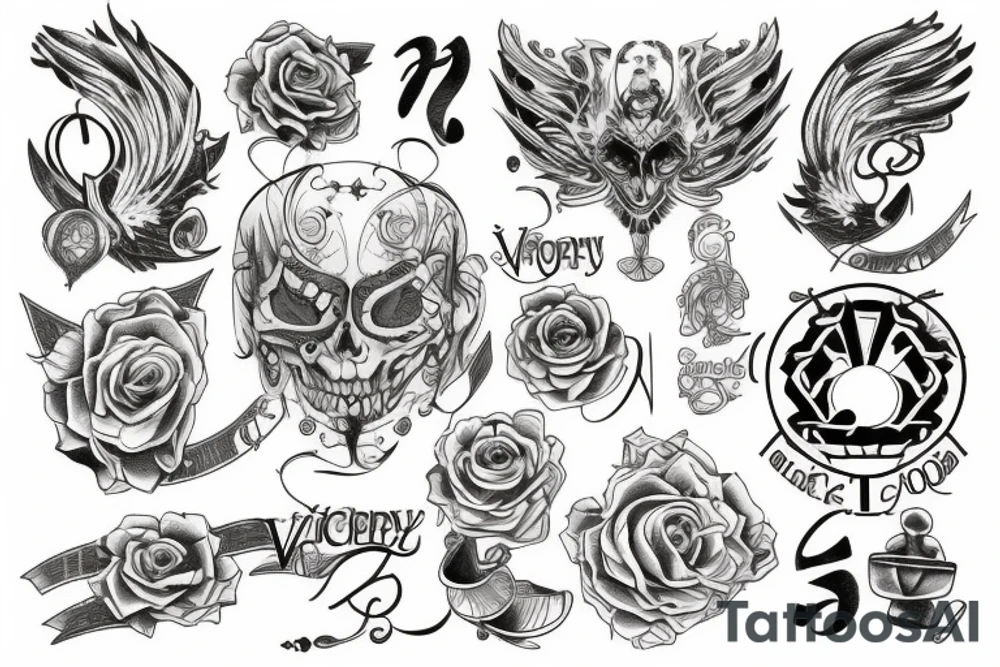 Victory gold tattoo idea