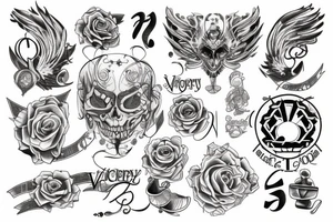 Victory gold tattoo idea