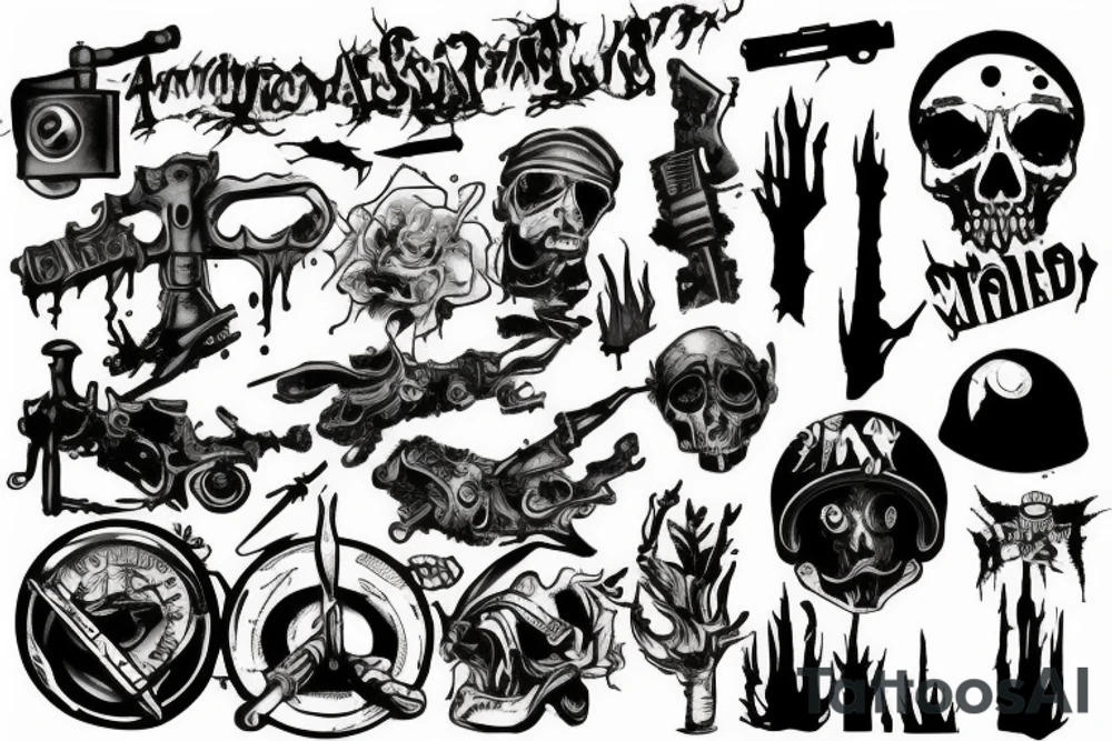 Apocalyptic wasteland tattoo idea
