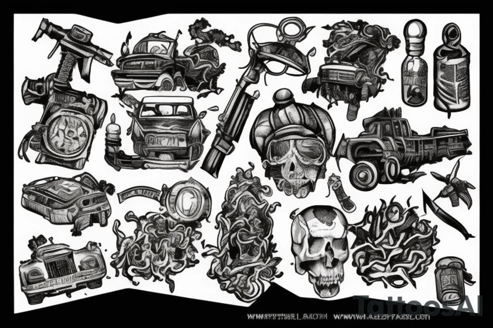 Apocalyptic wasteland tattoo idea