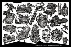 Apocalyptic wasteland tattoo idea