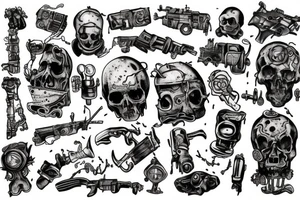 Apocalyptic wasteland tattoo idea