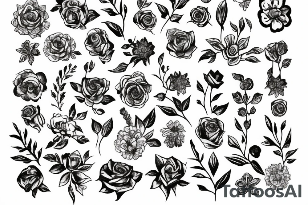Hand tat flowers tattoo idea