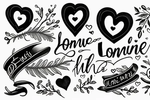 Lonnie in cursive with a heart at the end tattoo idea