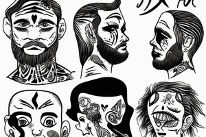 Depressed man trying to figure out looks stressd tattoo idea