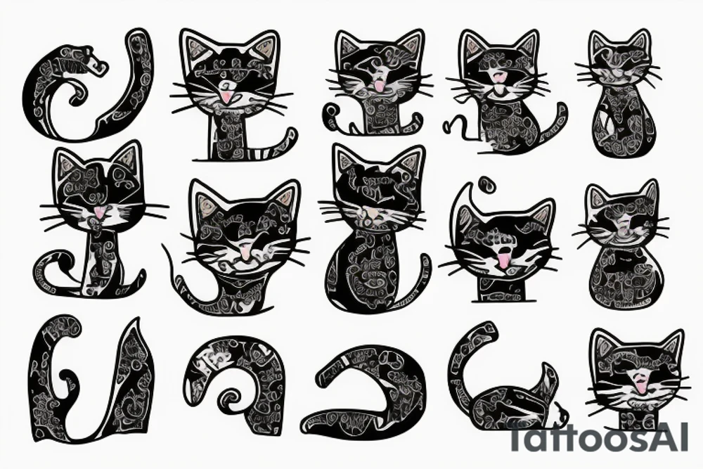 Depressed cat tattoo idea