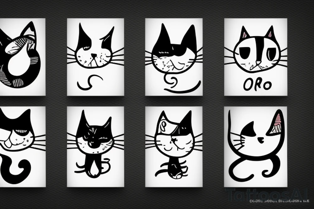 Depressed cat tattoo idea