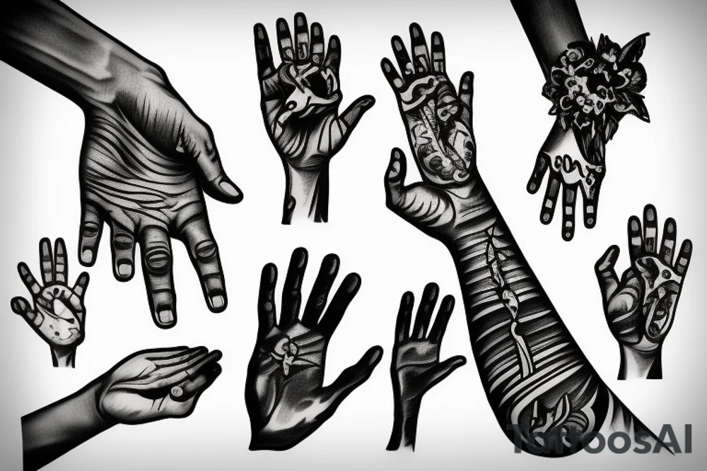 Praying hands tattoo idea