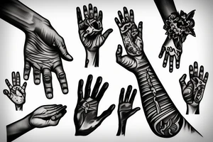 Praying hands tattoo idea