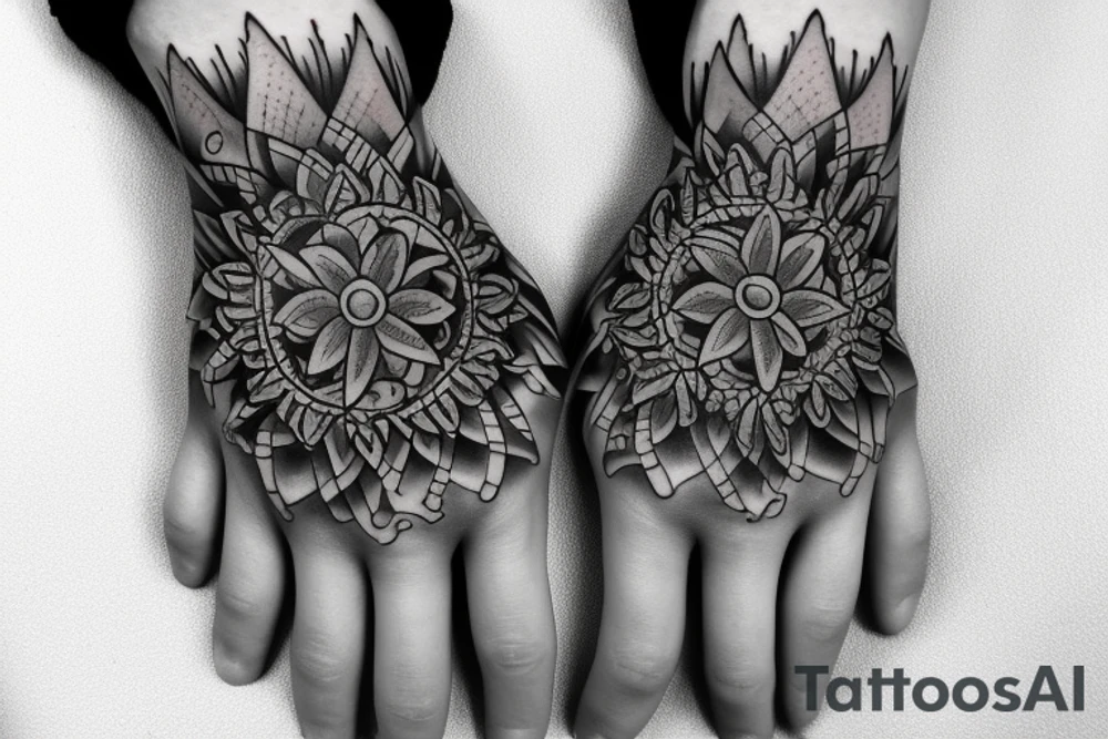 Praying hands tattoo idea
