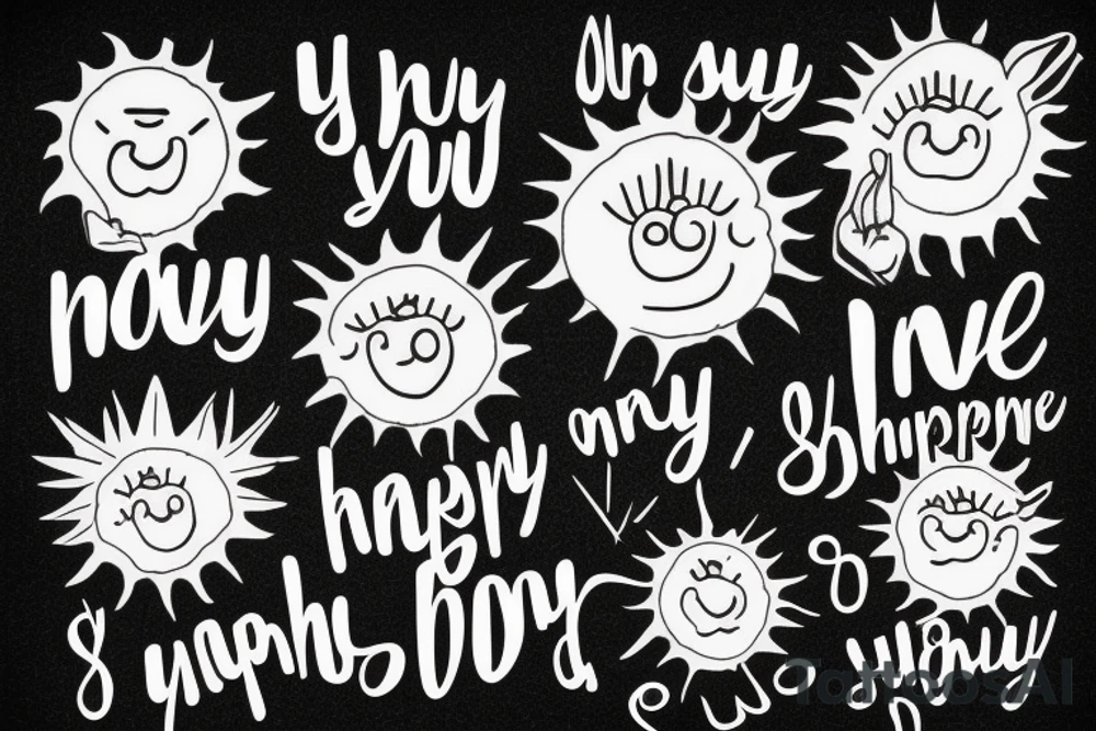 You are my sunshine, my only sunshine
You make me happy when skies are gray
You'll never know dear, how much I love you
Please don't take my sunshine away tattoo idea
