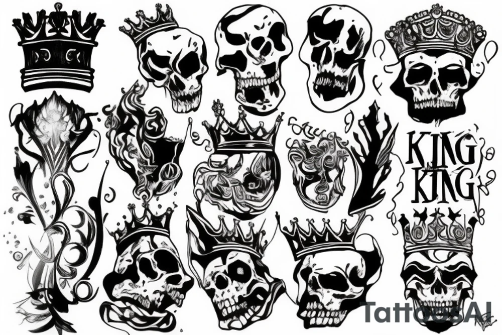 Die a king tattoo idea