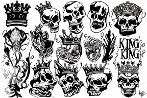 Die a king tattoo idea