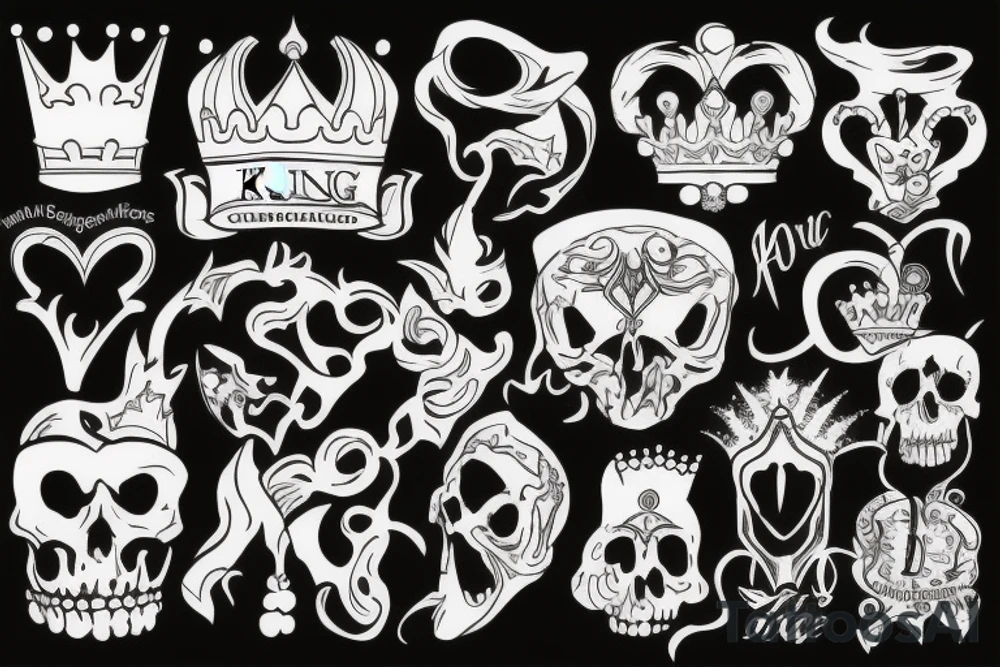 Die a king tattoo idea