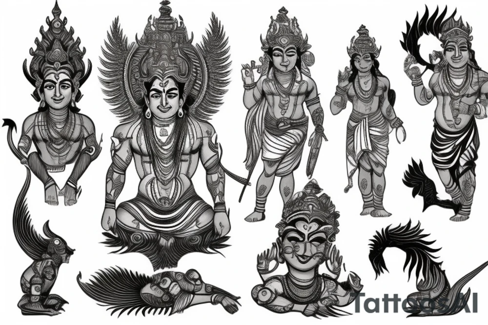 Savitar the Hindu god tattoo idea