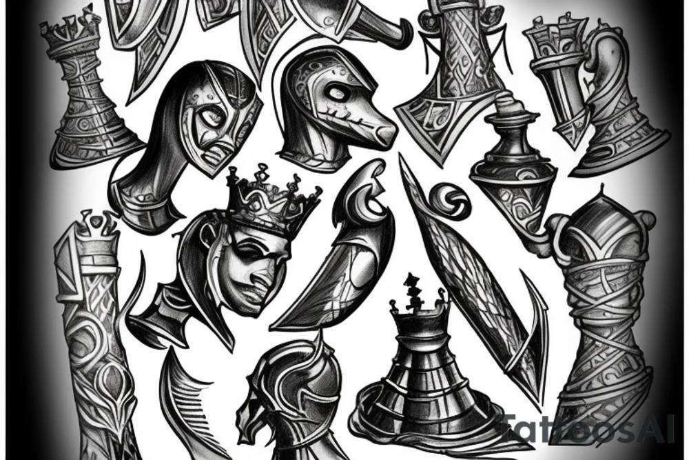 Knight chess piece tattoo idea