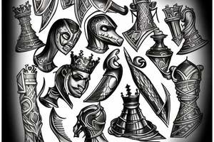 Knight chess piece tattoo idea
