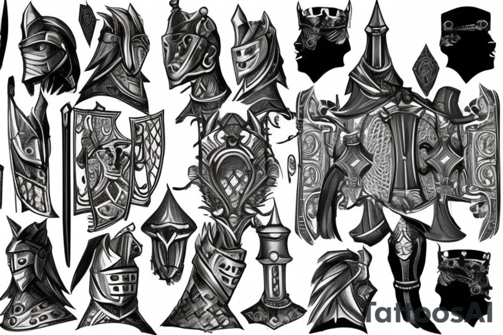 Knight chess piece tattoo idea