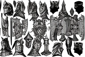 Knight chess piece tattoo idea