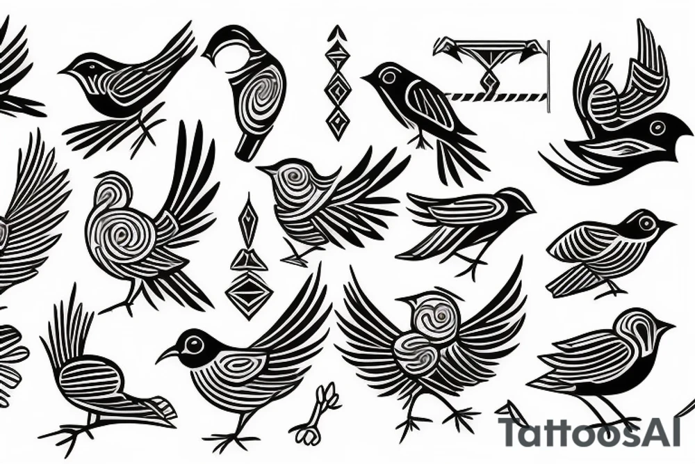 Bird greek tattoo idea