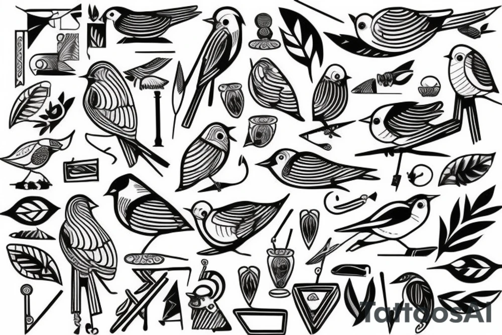 Bird greek tattoo idea