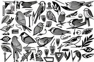 Bird greek tattoo idea