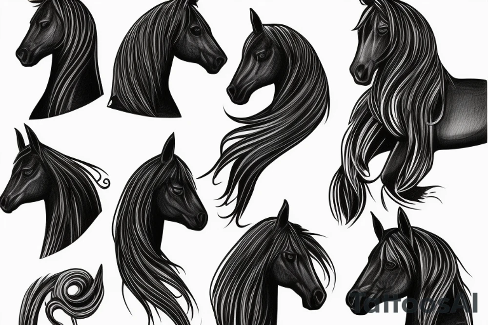 Gothic horse chess piece tattoo idea
