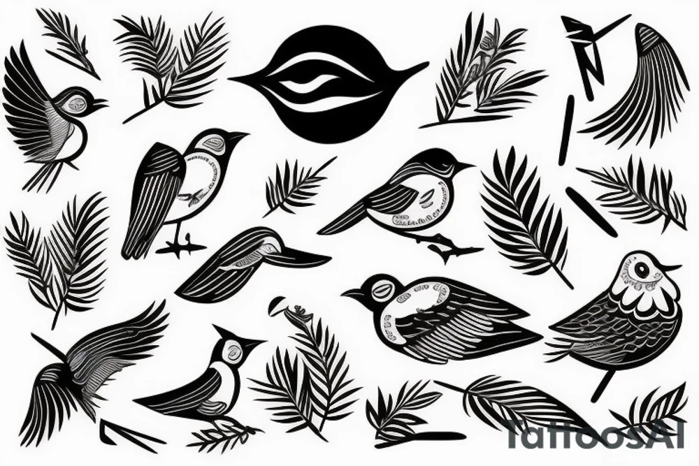 Bird ancient greek tattoo idea