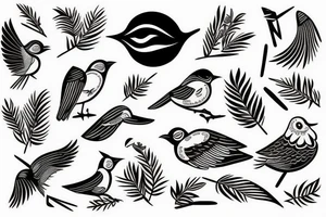 Bird ancient greek tattoo idea
