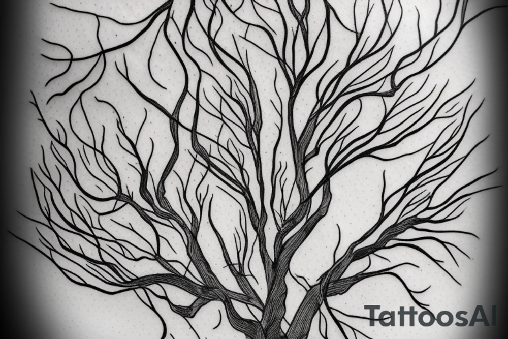 Weeping willow tree with a creek tattoo idea