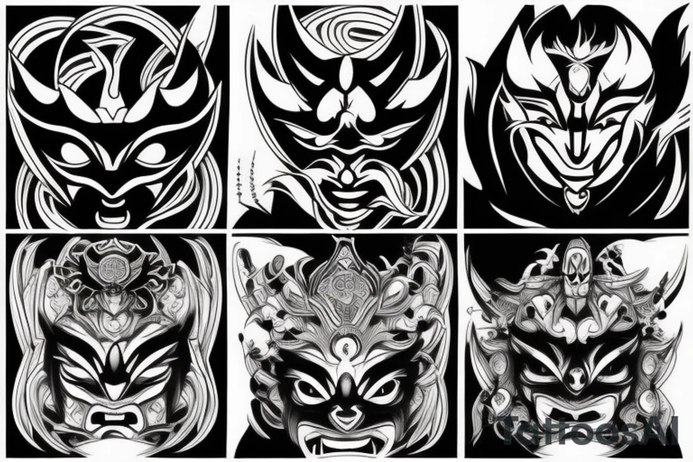 Oni Mask tattoo idea