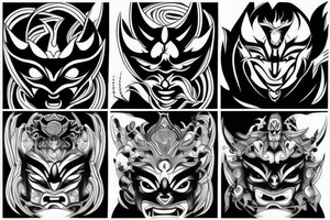 Oni Mask tattoo idea