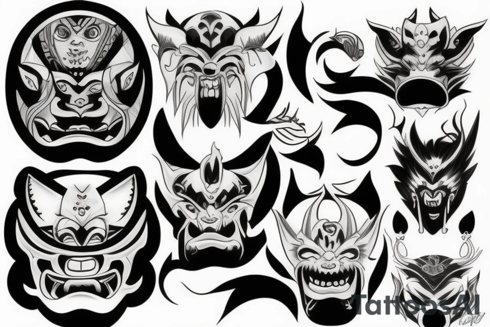 Oni Mask tattoo idea