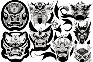 Oni Mask tattoo idea