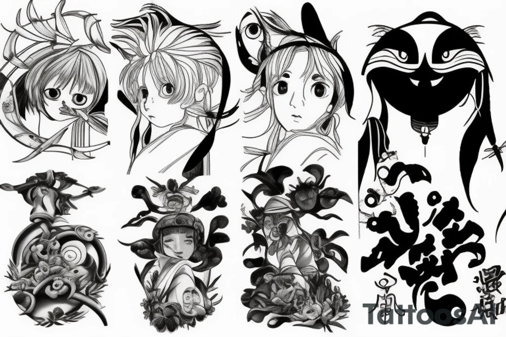 ghibli inspired tattoo idea