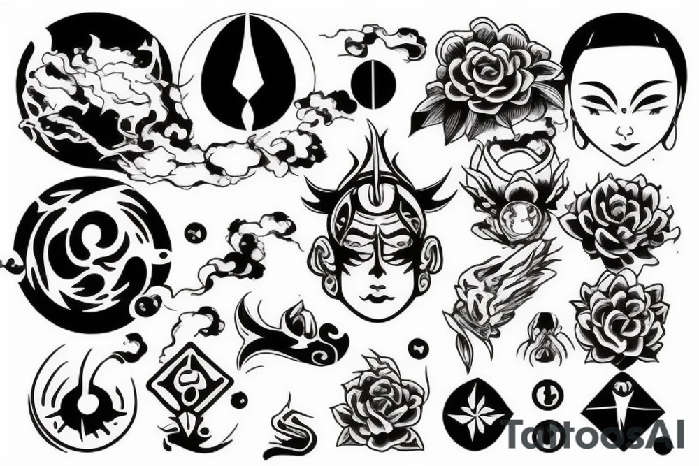 the element signs from avatar tattoo idea
