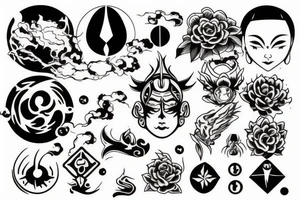 the element signs from avatar tattoo idea