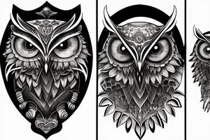 realistic owl tattoo idea