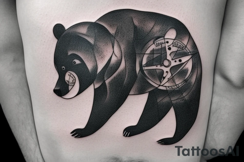 Bear on a unicycle tattoo idea