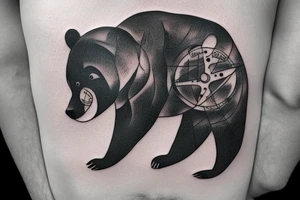 Bear on a unicycle tattoo idea